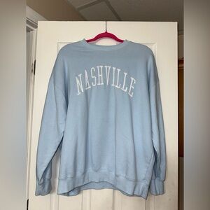 Reflex Light Blue Nashville Pullover Crewneck Sweatshirt
